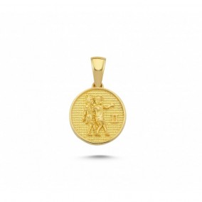 14K GEMINI CHARM