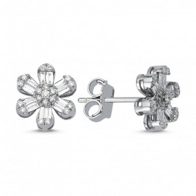 0.68 CT ROSA EARRING