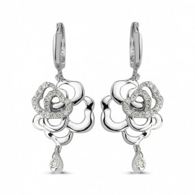 0.36 CT FLEUR EARRING