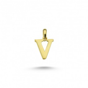 14K V LETTER CHARM