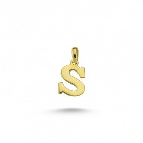 14K S LETTER CHARM
