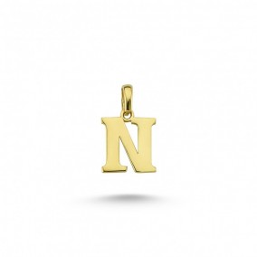 14K N LETTER CHARM