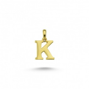 14K K LETTER CHARM