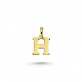 14K H LETTER CHARM