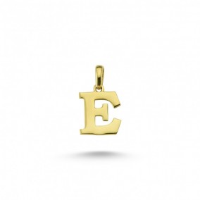 14K E LETTER CHARM