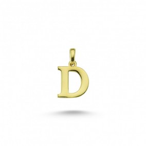 14K D LETTER CHARM