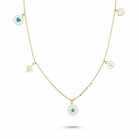 14K MARGUERITE NECKLACE