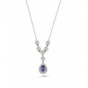 0.92 CT MAZARINE NECKLACE